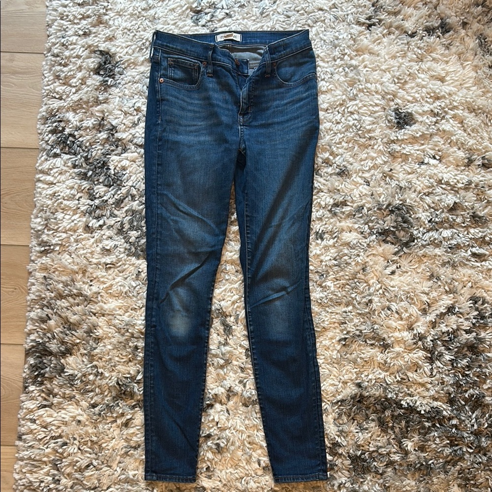 Madewell Blue High-Rise 8 inch Skinny Jeans 27 tall